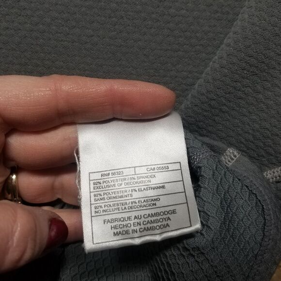 Nike Team Boys L Gray 1/4 Zip Mock Neck Shirt Jacket Lightweight Running XC Golf - Picture 5 of 11